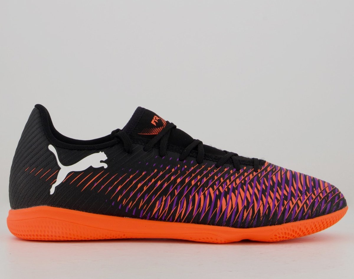 Chuteira Puma Future 8 Neymar Play IT Futsal Preta e Laranja