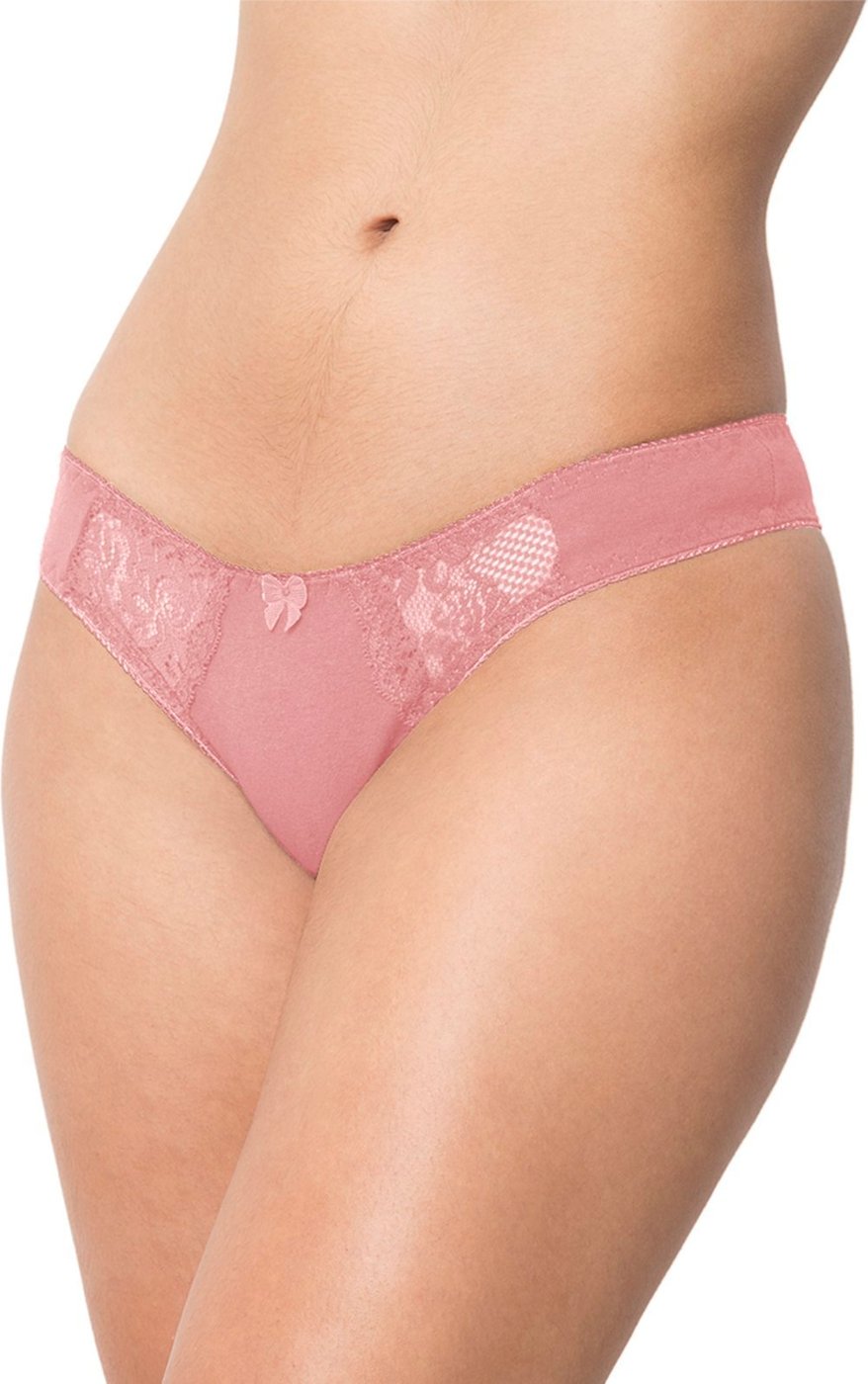 Imagem principal Tanga de Cotton Gabi Lingerie Calcinha Algodão Moda Íntima com Detalhes Rendados Rose rosê rose Gabi Lingerie rosê rose