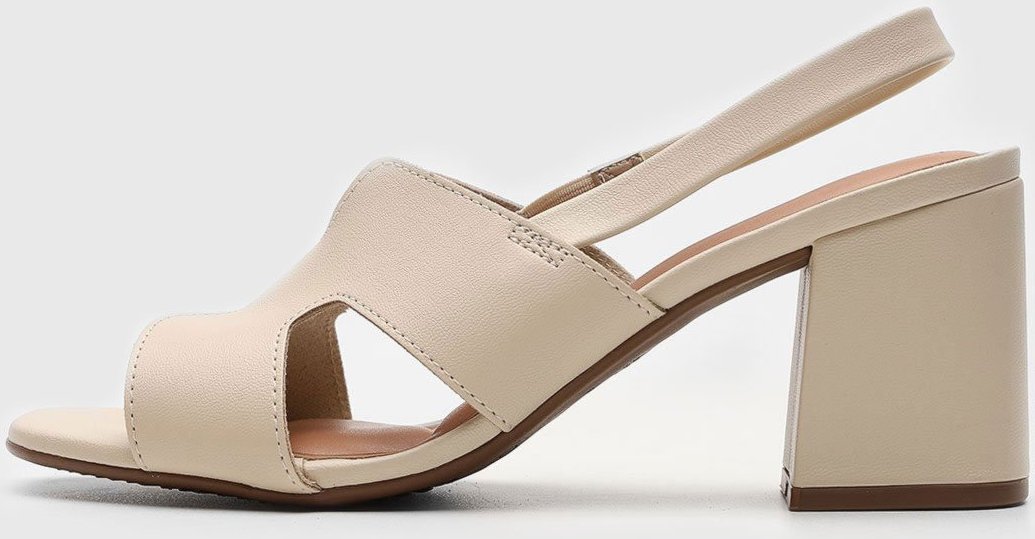 Sandália Beira Rio Recortes Off-White