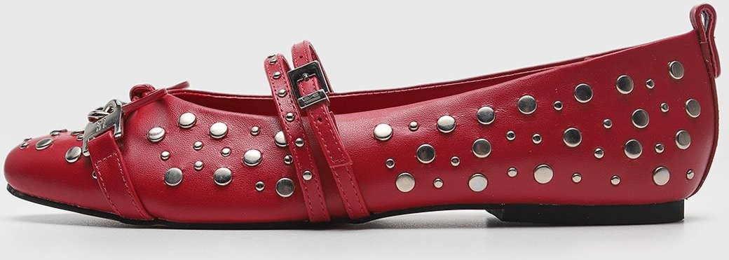 Sapatilha Santa Lolla Tachas Metalizadas Vermelha