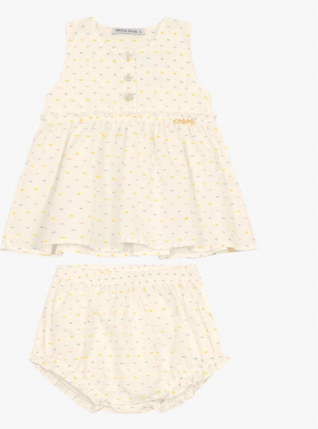 Infantil - Conjunto Bata com Calcinha Trick Nick Off White