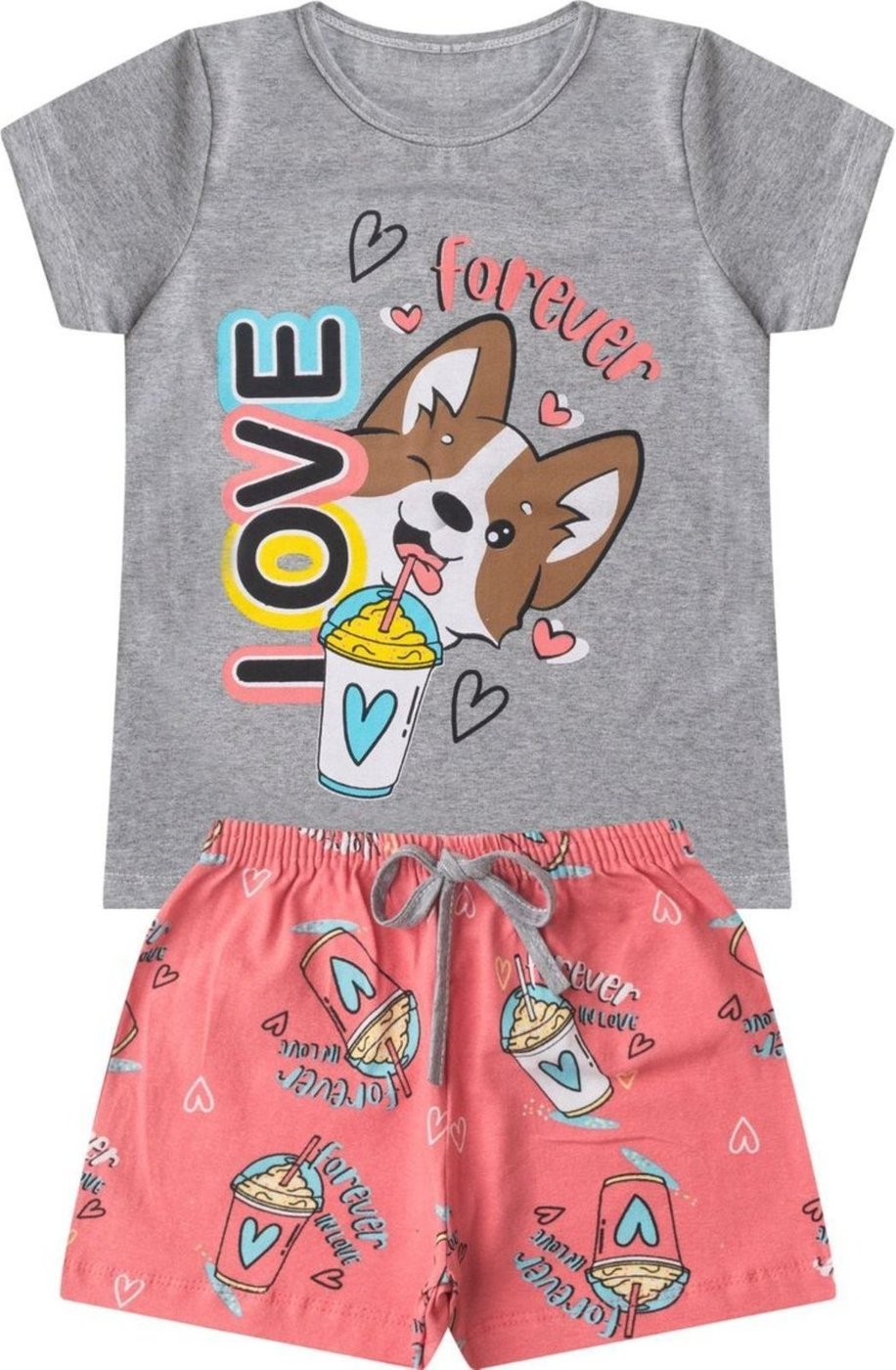 Imagem principal Infantil - Conjunto Menina Básico Curto Select cinza Select cinza