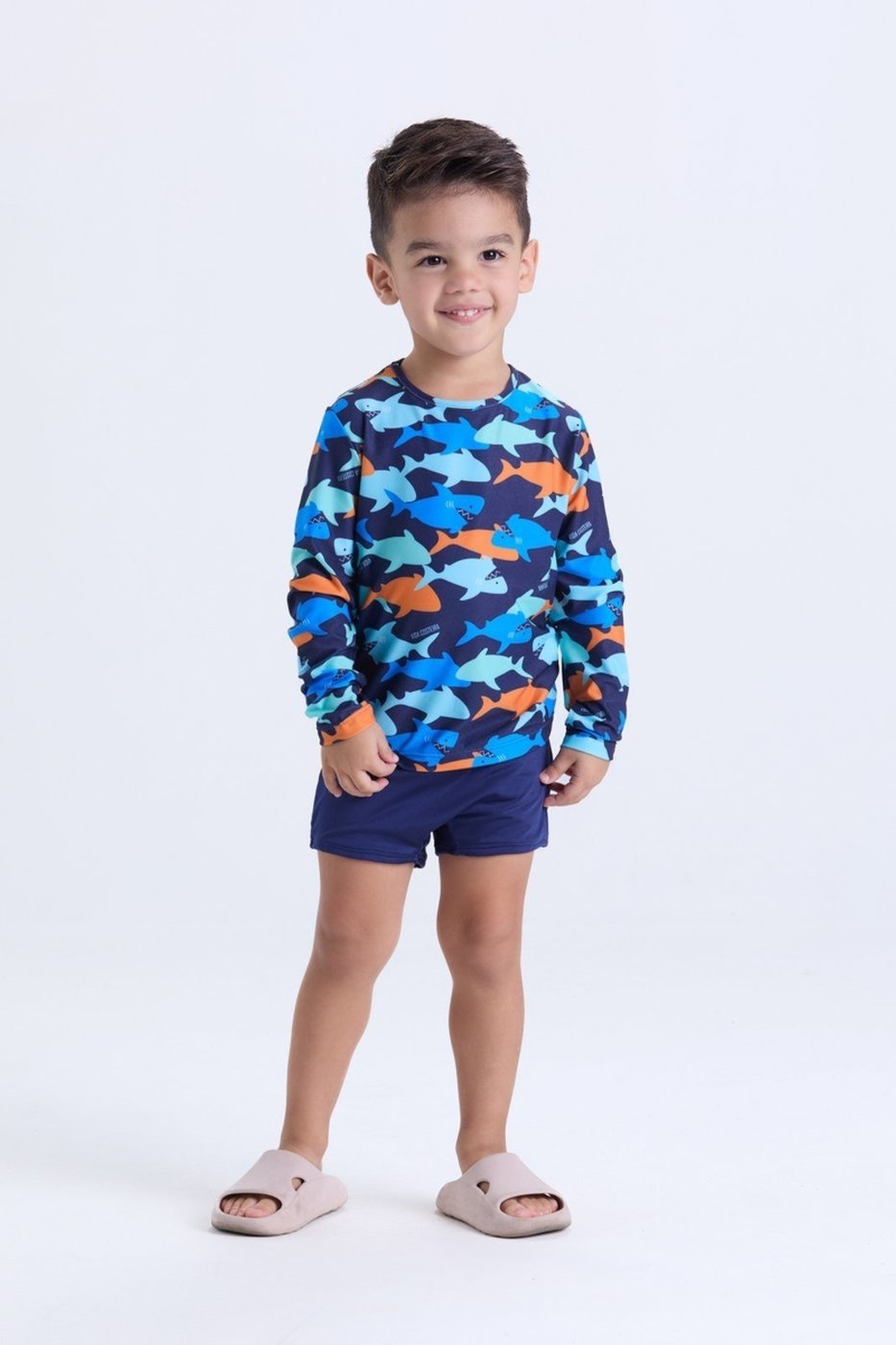 Imagem principal Infantil - Conjunto Moda Praia Masculino Shark VIDA COSTEIRA azul marinho VIDA COSTEIRA azul marinho