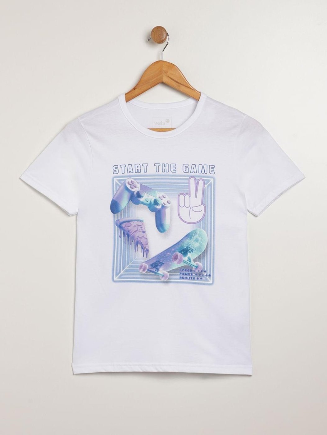 Imagem principal Infantil - Camiseta Manga Curta Vels Juvenil Para Menino branco Vels branco