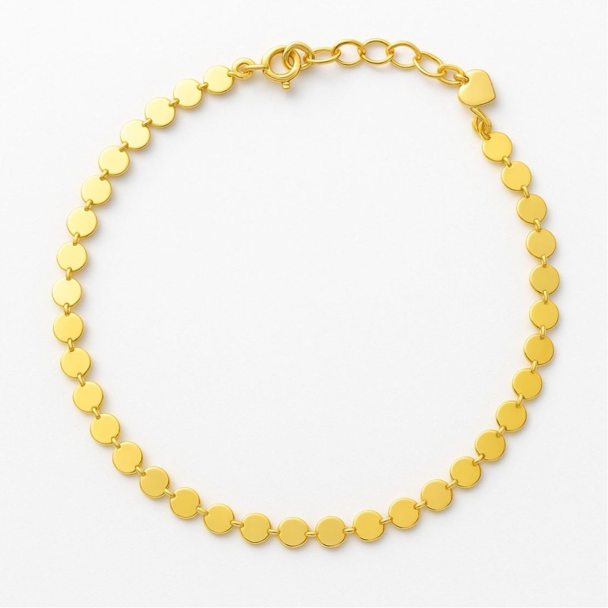 Imagem principal Pulseira Delicada Vih Triny Banhada a Ouro Bolinha Chata dourado Vih Triny dourado