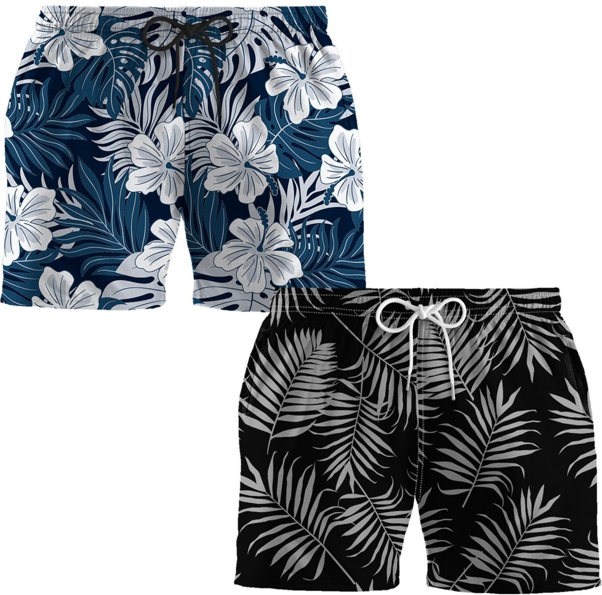 Imagem principal Kit 2 Bermudas Tactel Masculinos Pra Praia Dulk estampado/floral Dulk estampado/floral