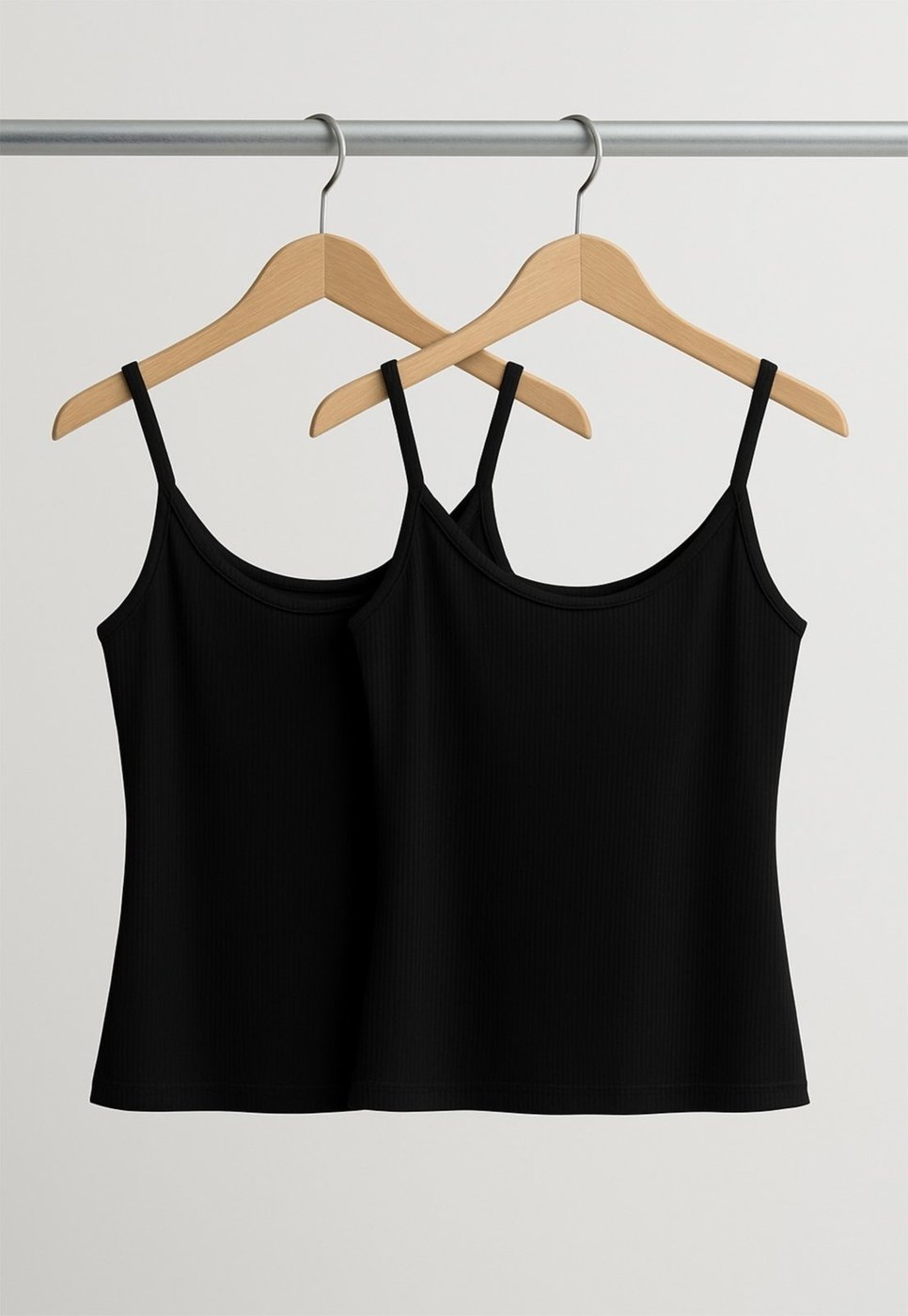 Imagem principal Kit 2 Regatas Alcinha Canelada Salvatore Salvatore Fashion preto Salvatore Fashion preto