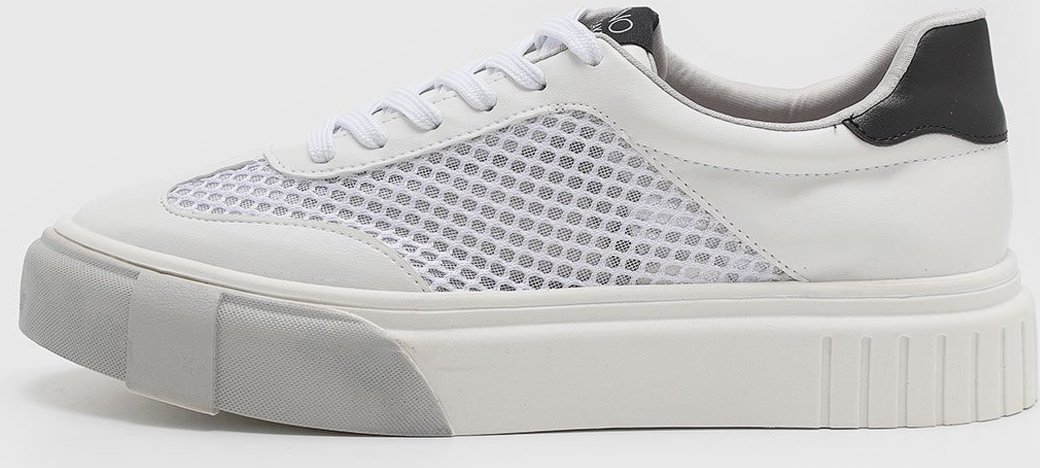 Tênis Feminino VIA UNO Detalhe Tela e Preto