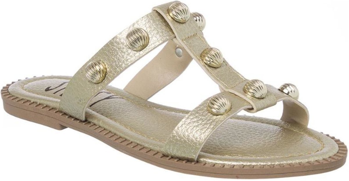 Imagem principal Sandália Rasteirinha Feminina H Flat Básica Casual Rasteira Stessy Shoes dourado Stessy Shoes dourado