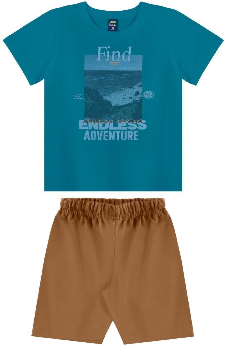 Imagem principal Infantil - Conjunto Camiseta e Bermuda Menino Bee Loop verde Bee Loop verde