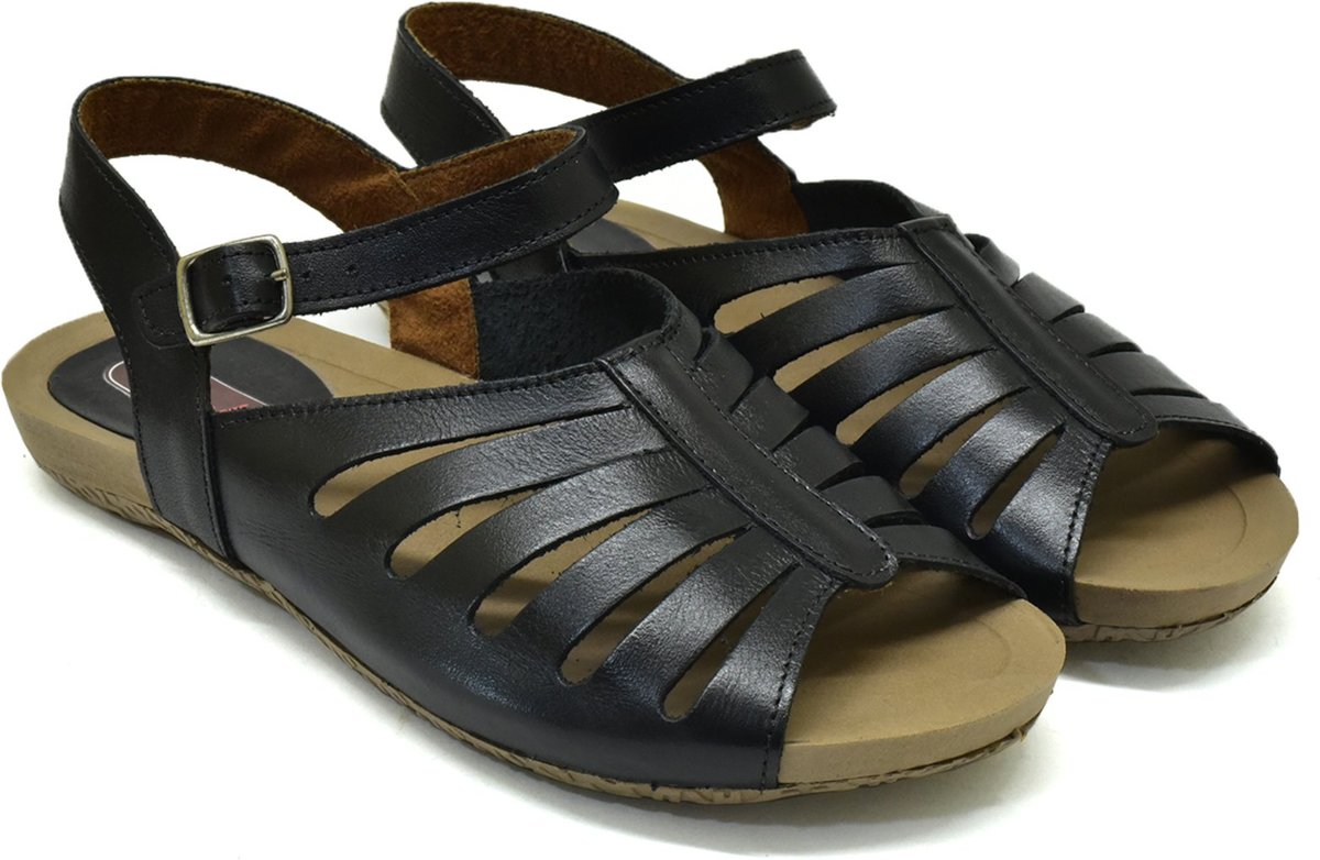 Imagem principal Sandália Rasteira Serella Fechada Conforto Em Couro Fácil Calce Dia A Dia 6010 dourado Serella dourado