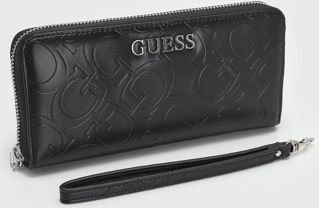 Carteira Feminina Guess Monograma Preta