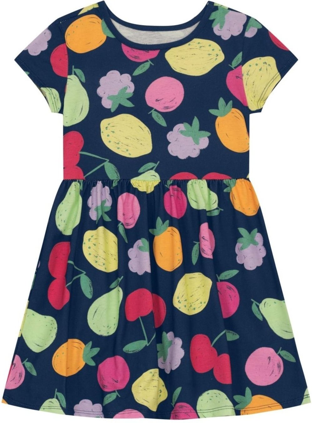 Imagem principal Infantil - Vestido menina frutinhas Brandili azul Brandili azul