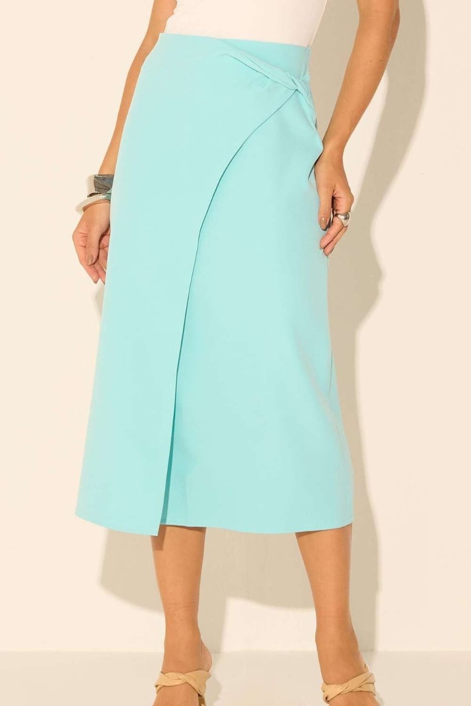 Imagem principal Saia Vanibele Midi Piscina azul Vanibele azul