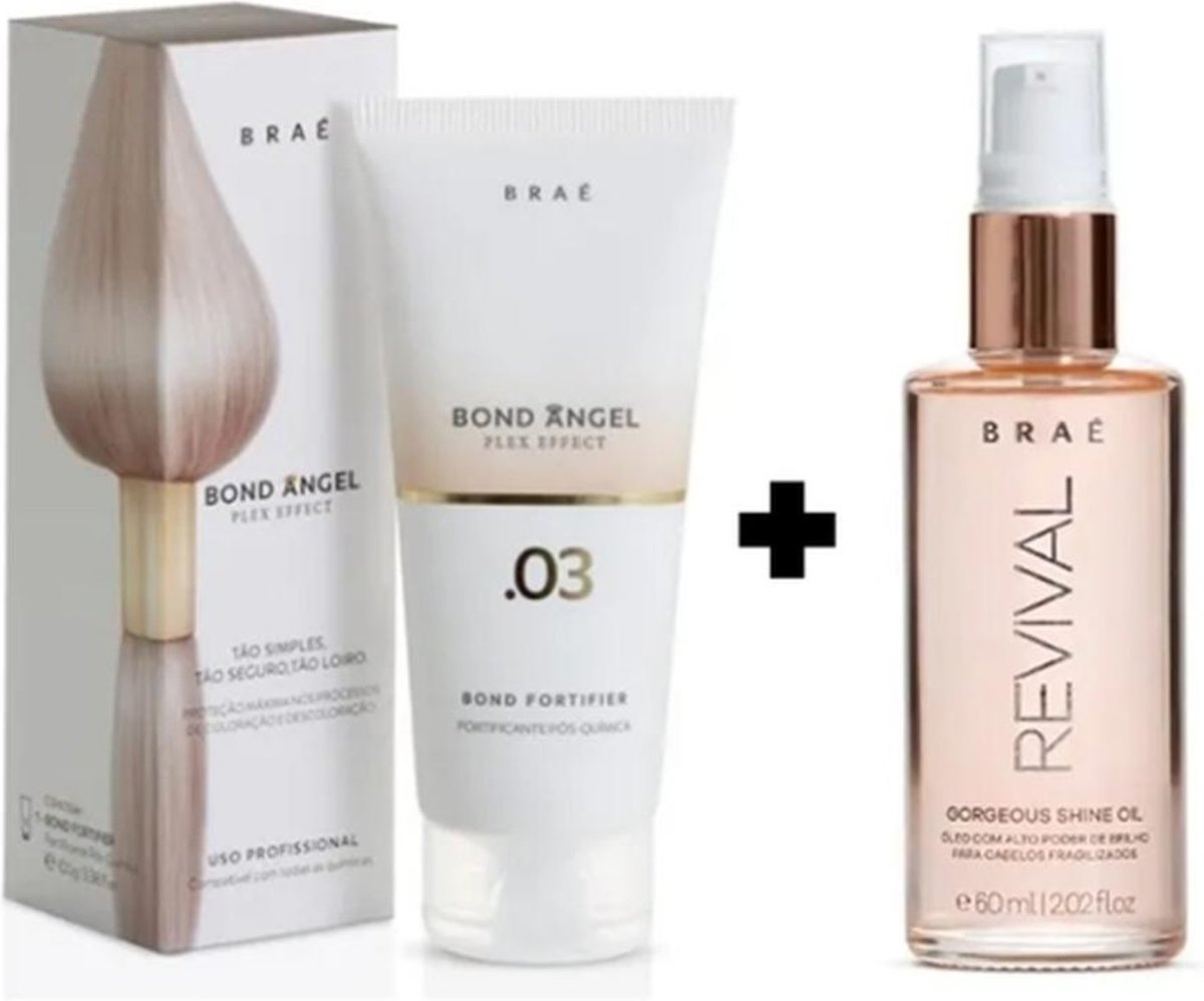 Kit Brae Bond Angel Plex Efect Passo 3 e Revival Gorgeous Shine Oil Capilar (2 produtos)