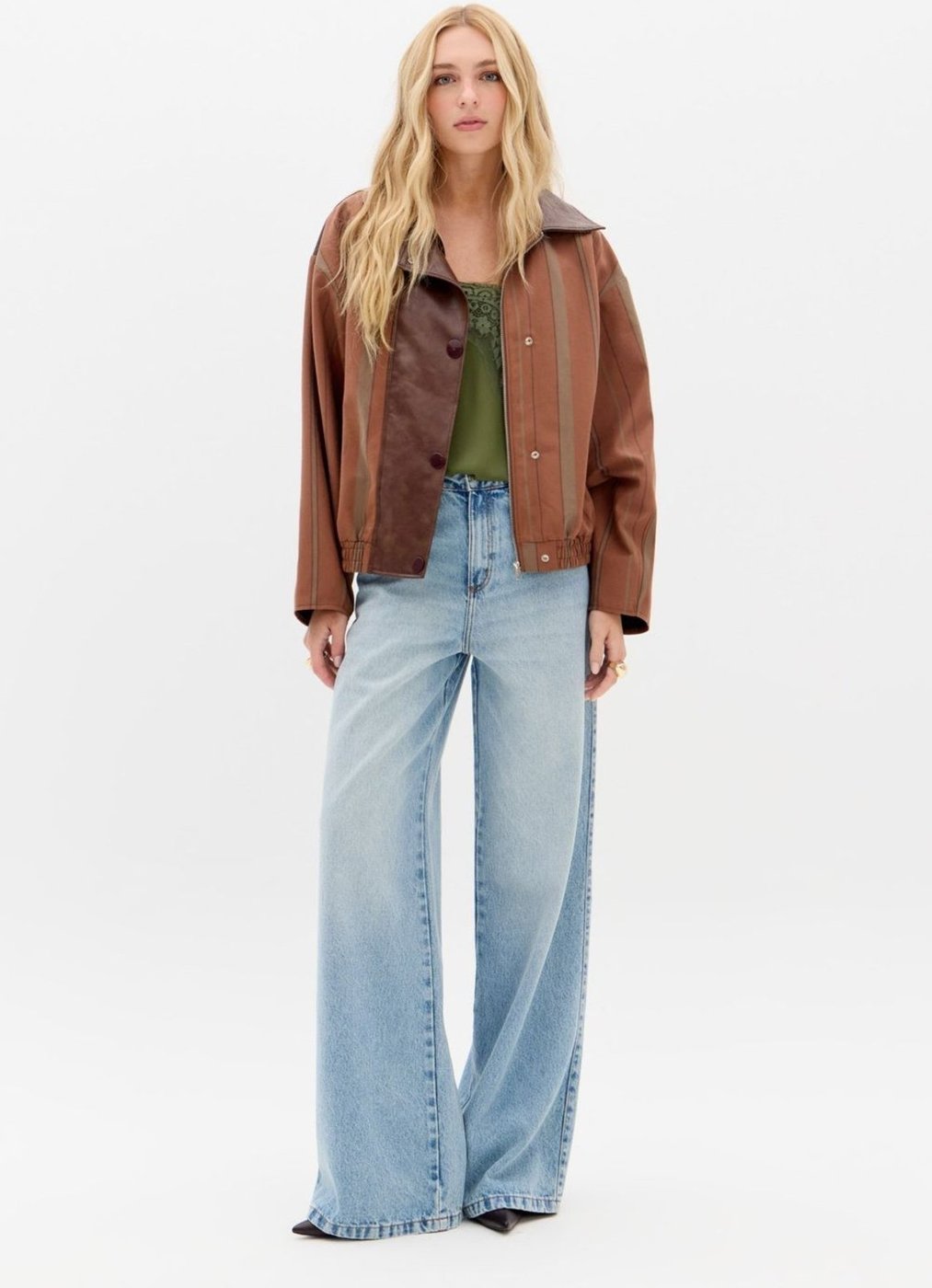 Calça Jeans Wide Leg Cintura Alta