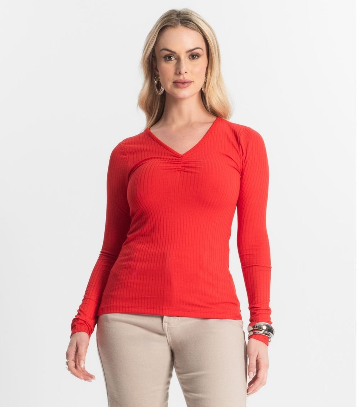 Imagem principal Blusa Feminina Canelada Select vermelho Select vermelho