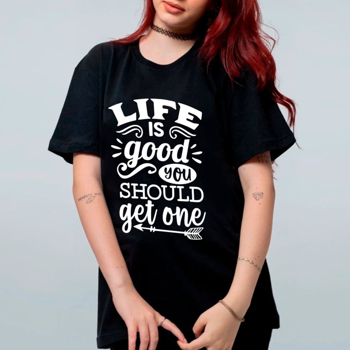 Imagem principal Camiseta Ousy Básica Humor Inteligente Life Is Good Unissex rosa ousy rosa