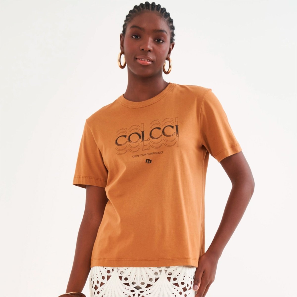 Imagem principal Camiseta Colcci Confidence Pr26 Evermode Feminino marrom Colcci marrom