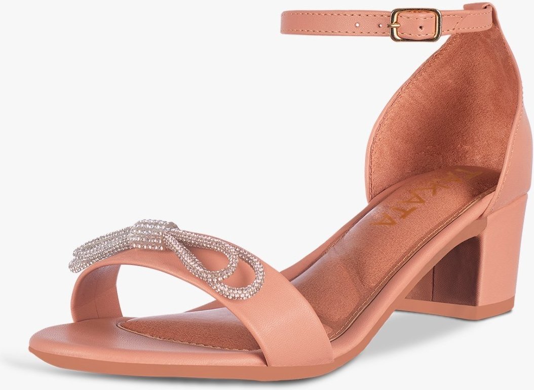 Sandália Feminina Salto Bloco Grosso Quadrado Baixo Sapato Laço Cristal Moderna Festa