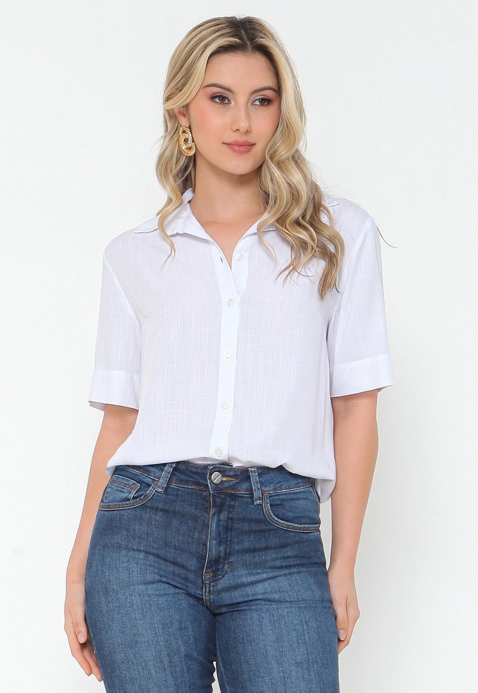 Imagem principal Camisa Intens Manga Curta Viscolinho rosa Intens rosa