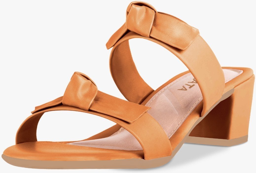 Tamanco Feminino Takata Salto Bloco Baixo Sandália Mule Laço