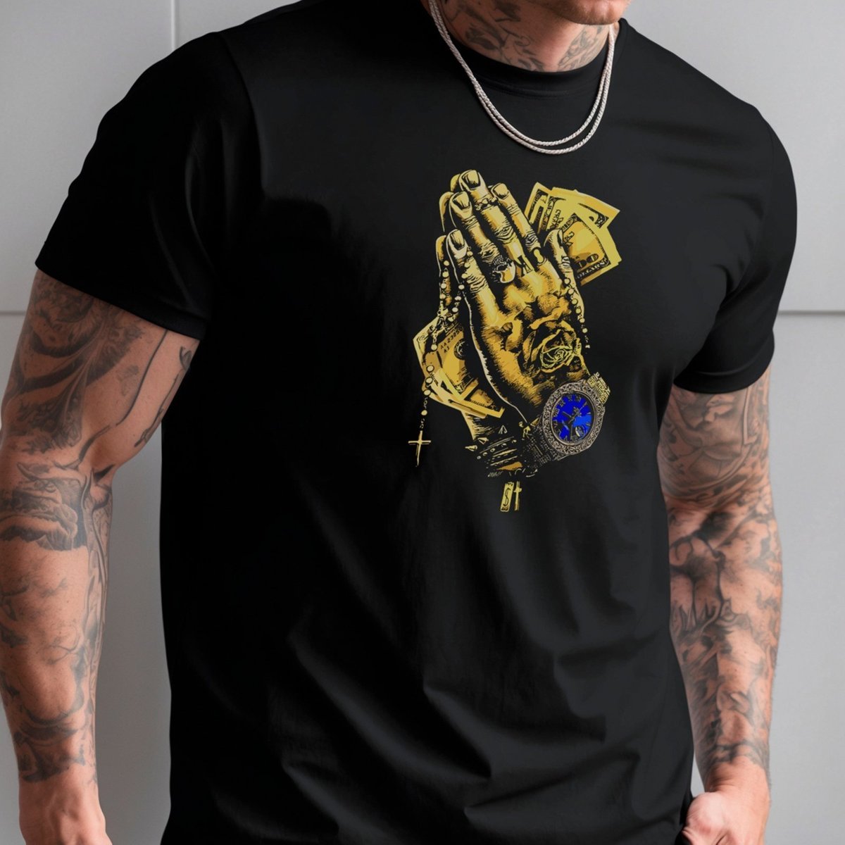 Imagem principal Camisa Masculina Algodão Camiseta Estampada Casual ÉPICO CALÇADOS preto ÉPICO CALÇADOS preto