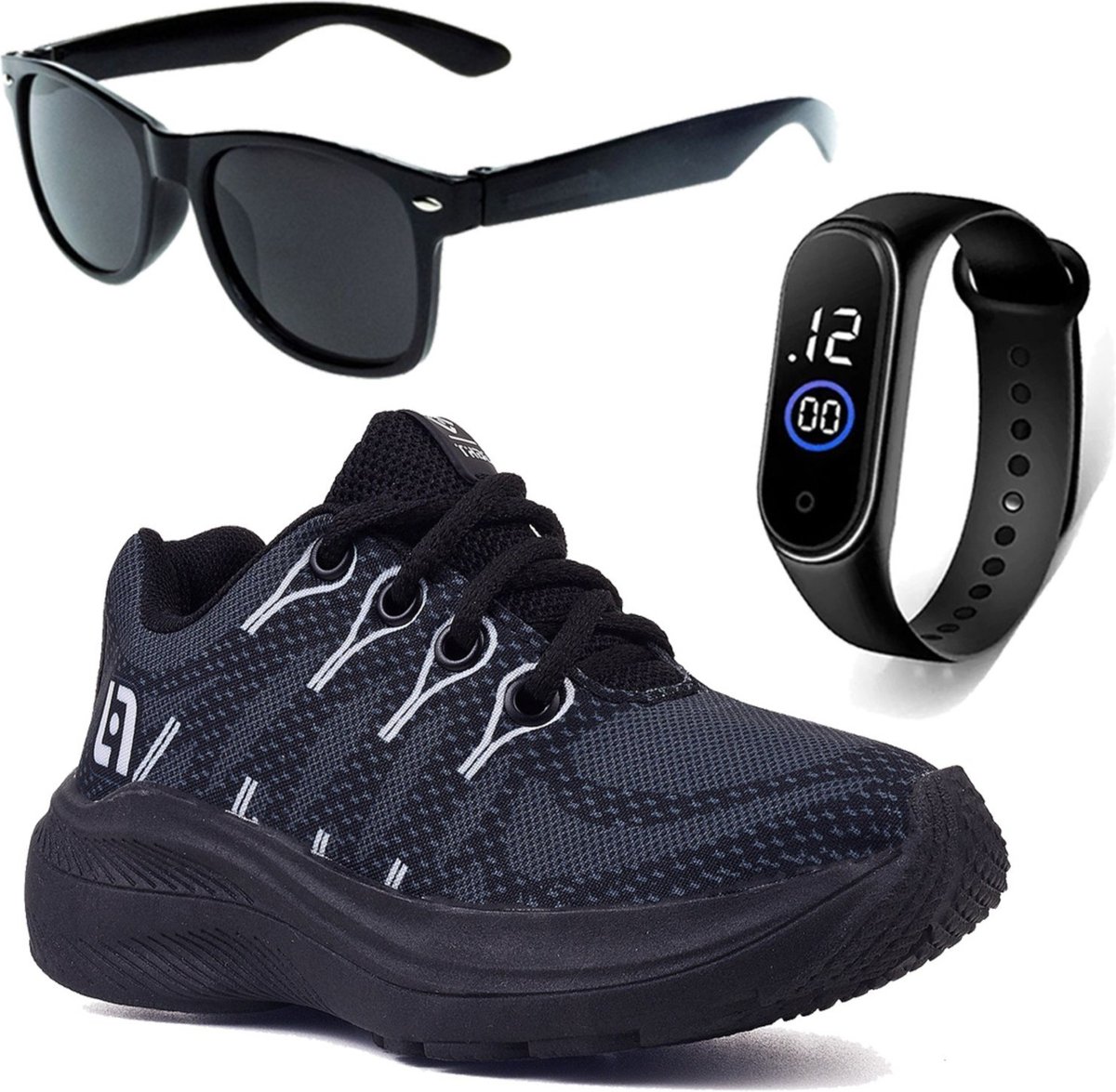 Imagem principal Infantil - Tenis Meninos Casual + Óculos e Relógio CALCADOS LGHT LIGHT preto CALCADOS LGHT LIGHT preto