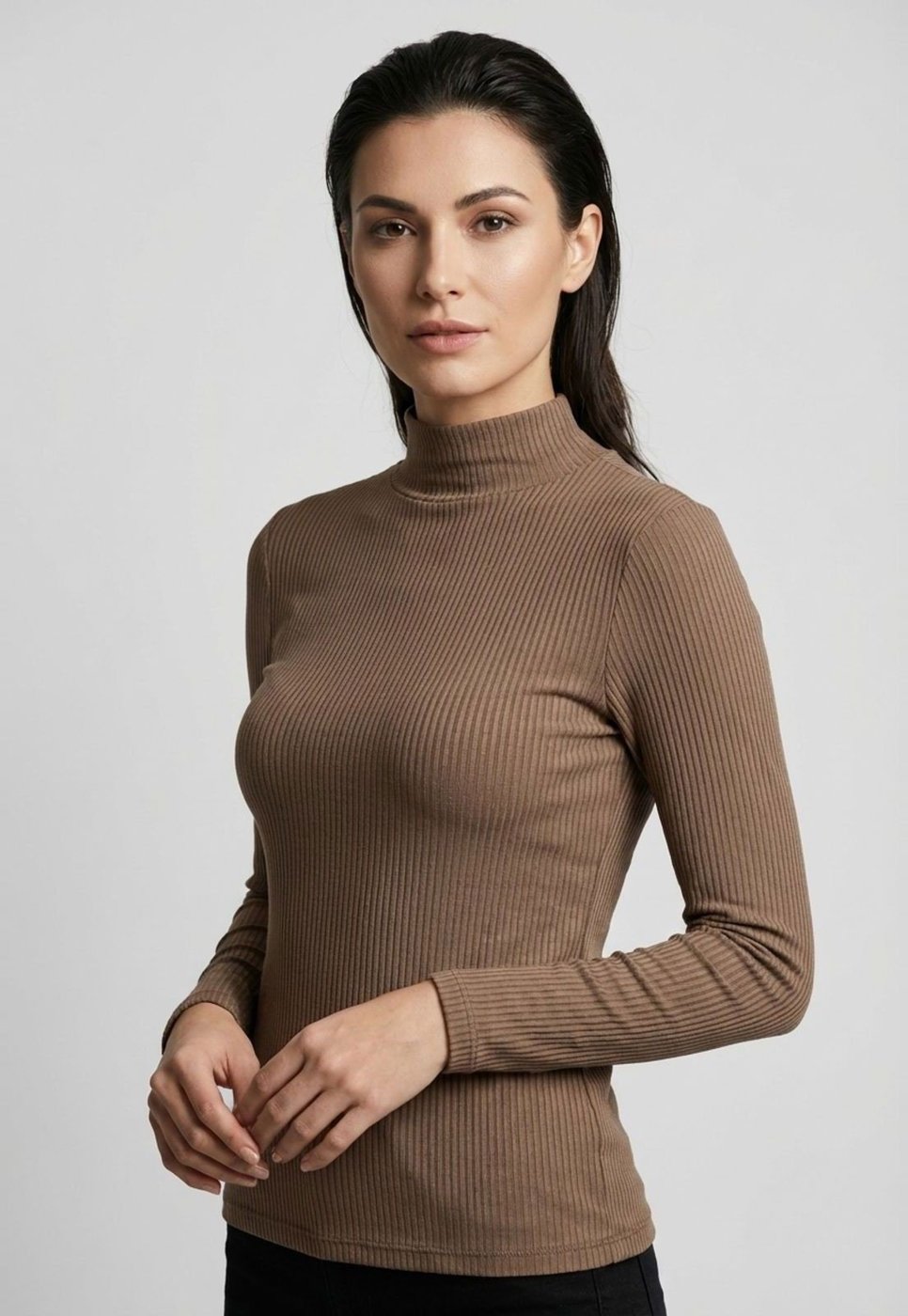 Imagem principal Blusa Feminino Lez a Lez Malha Canelada Sevilha marrom Lez a Lez marrom