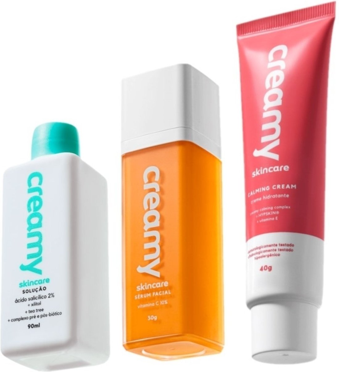 Kit Creamy Skincare Vitamina C Salicílico Hidratante Calming (3 produtos)