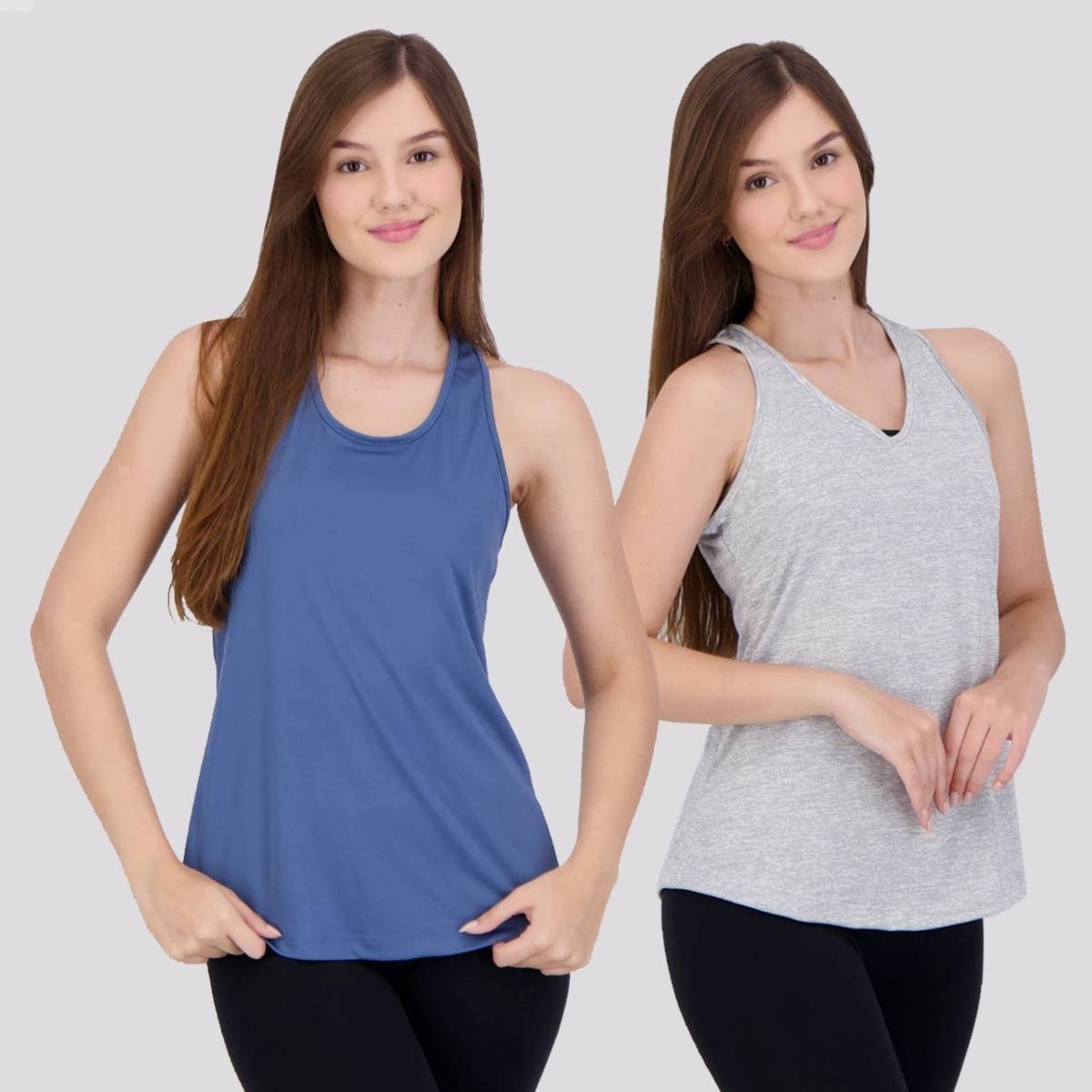 Kit 2 Regatas Area New Bio Serena Feminina River e Mescla Branca