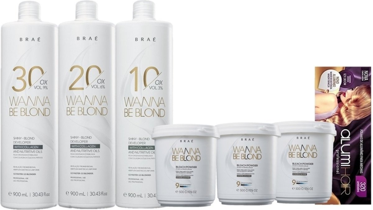 Kit BRAE Wanna Be Blond Salao (7 Produtos)