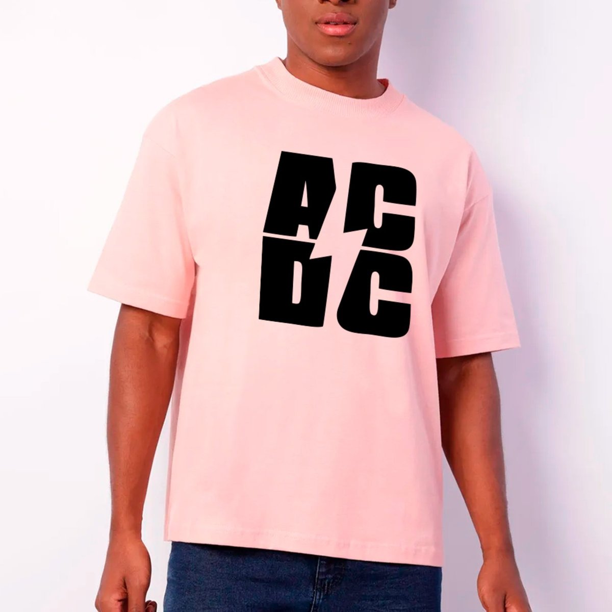Imagem principal Camiseta Ousy Básica AC DC Logo Simples Rock And Roll Unissex branco ousy branco