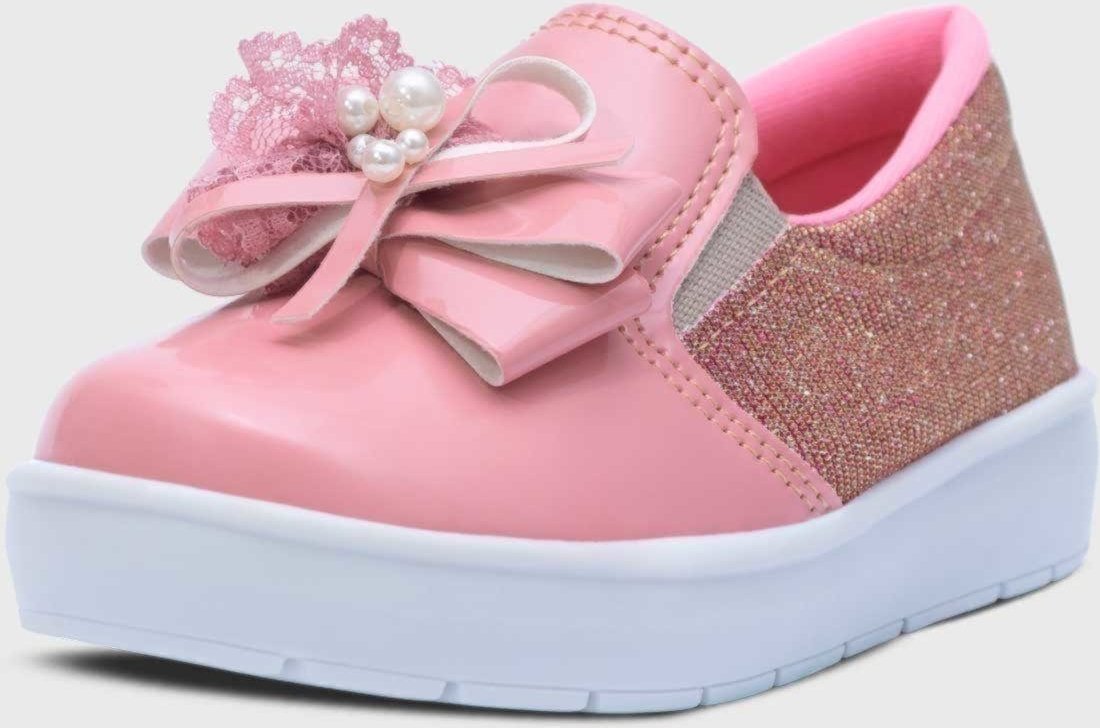 Imagem principal Infantil - Tenis Slip On Feminino Popidi Laço Perola Renda rosa Pópidí rosa