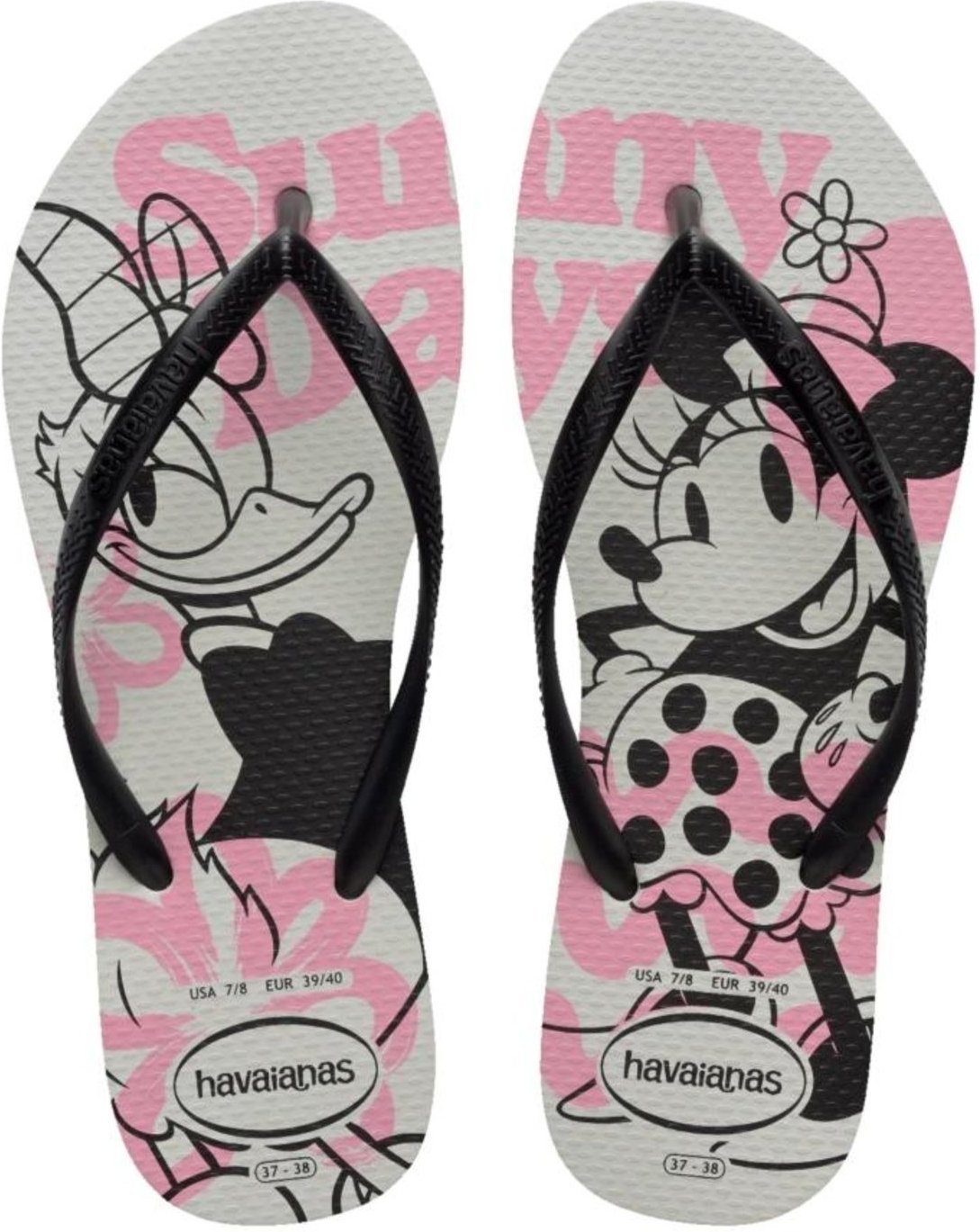 Imagem principal Infantil - Chinelo Feminino Havaianas Slim Disney Branco/Preto incolor Havaianas incolor