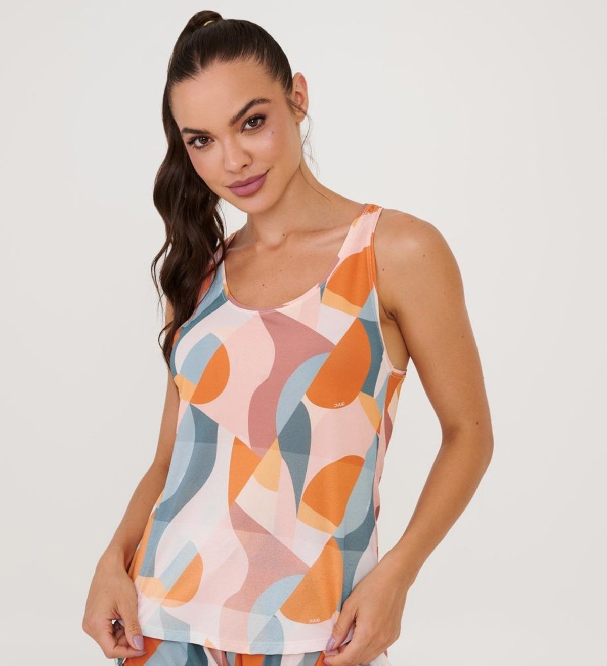 Imagem principal Regata Decote Costas Estampa Moves Poliamida Soft Donna Carioca estampado Donna Carioca estampado