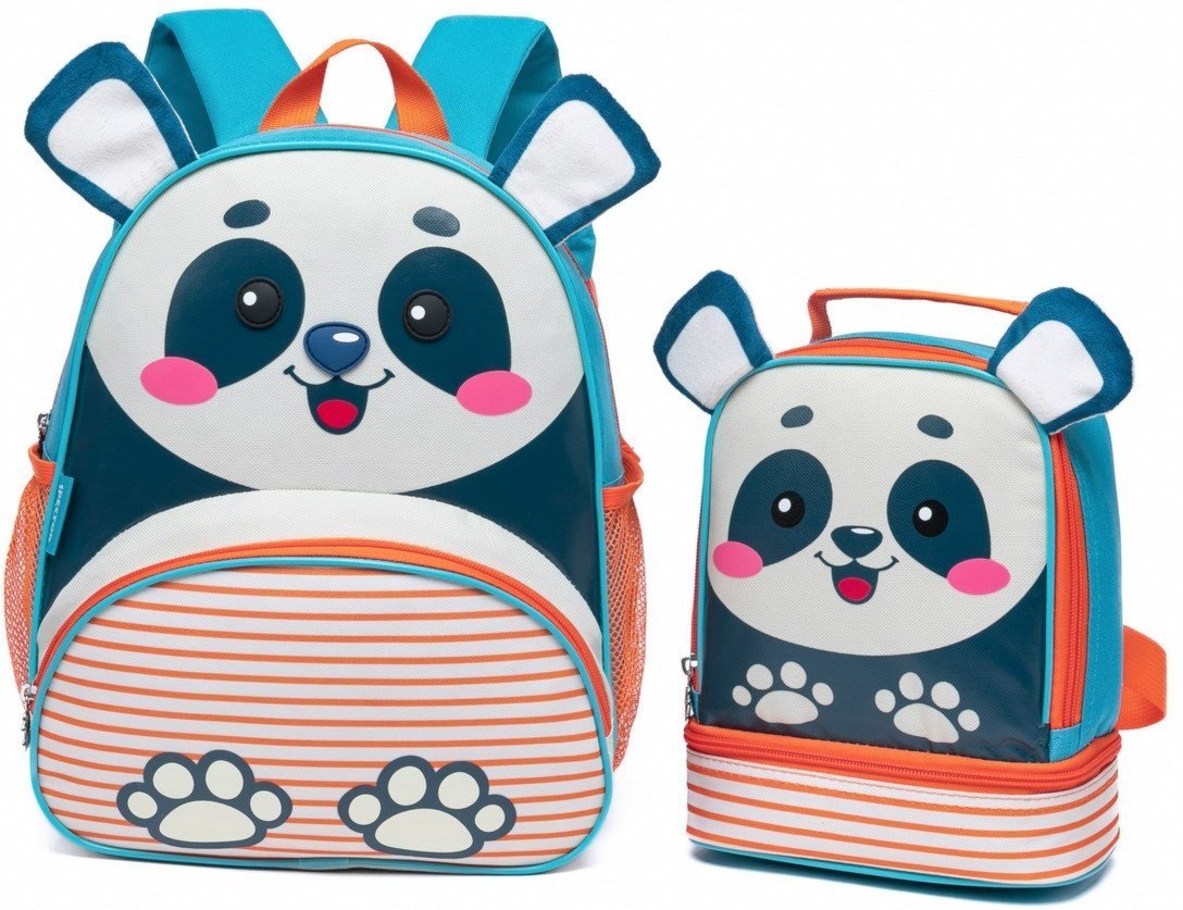 Infantil - Kit Mochila Costas Pré Escola Panda Reforçada