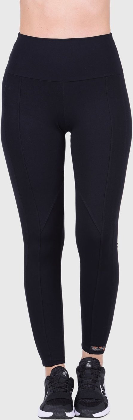 Calça Legging Montaria Fitness Suplex Cós Alto Summer Soul Preta