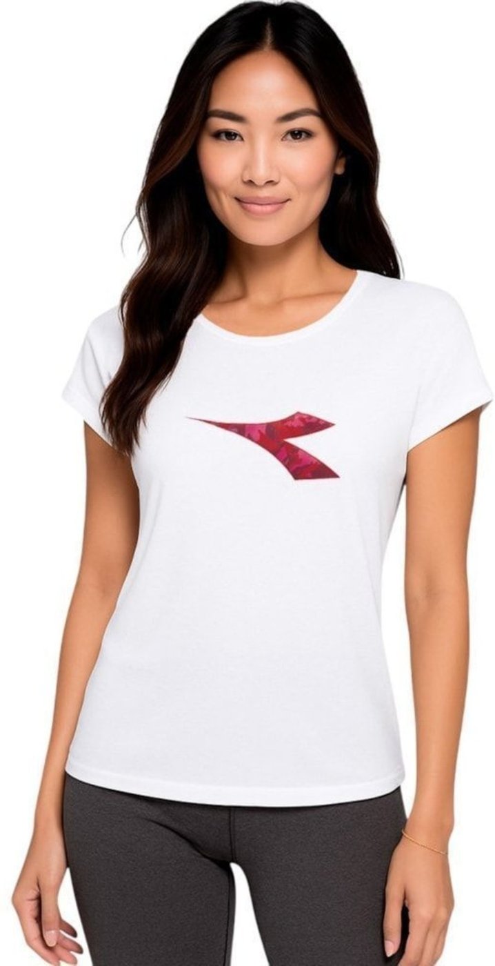 Imagem principal Camiseta Diadora Big Logo Camo Feminina rosa Diadora rosa