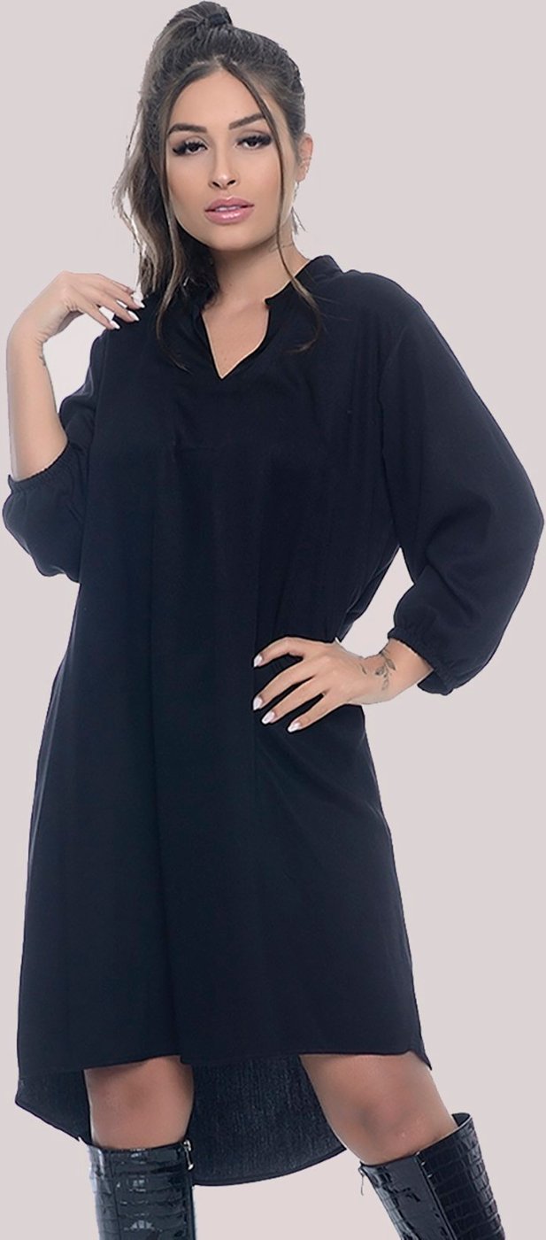 Imagem principal Vestido Chemise M/L B’Bonnie Dafne BBonnie preto BBonnie preto