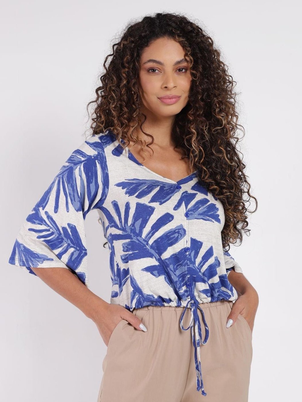 Imagem principal Blusa Manga 3/4 Autentique Feminino AZUL unico azul Autentique unico azul