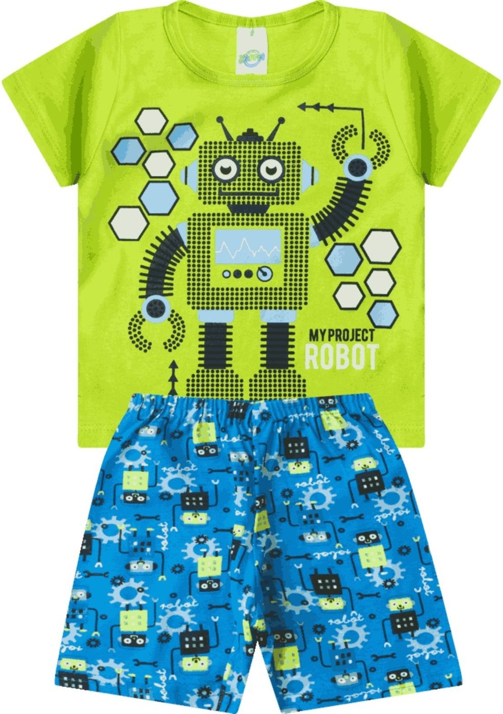 Imagem principal Pijama Masculino Meia Malha Cocktail ROSA AZUL KIDS verde ROSA AZUL KIDS verde