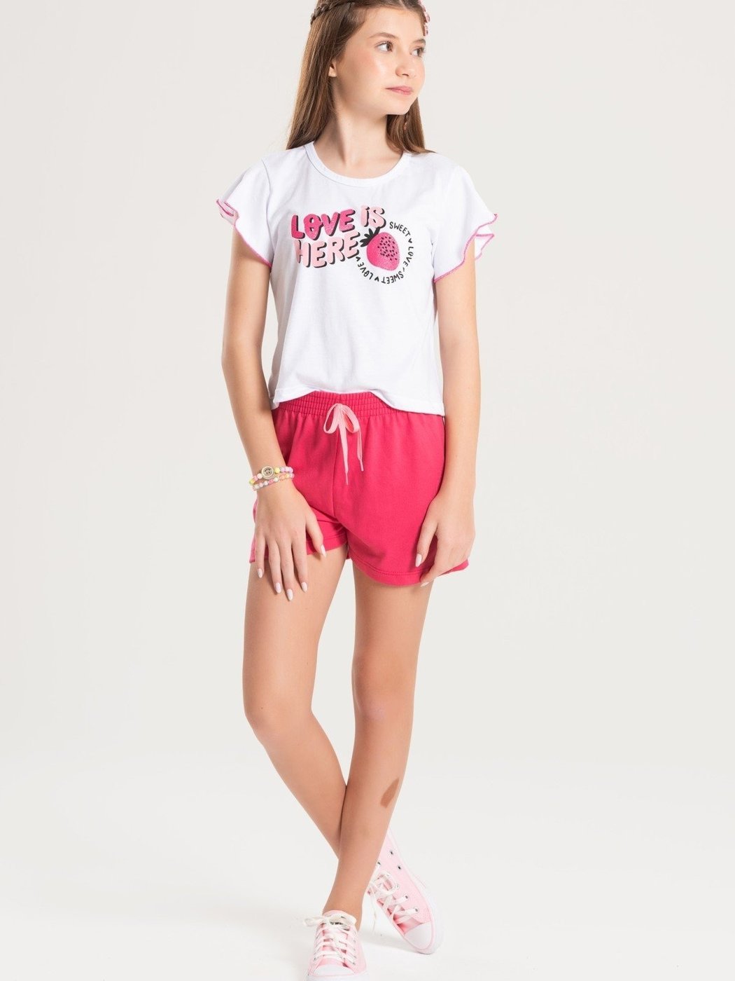 Imagem principal Infantil - Conjunto Platinum Amor De Morangos PLATINUM KIDS branco PLATINUM KIDS branco