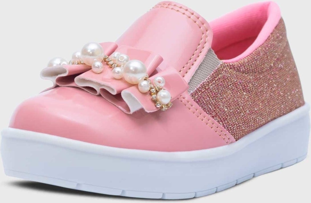 Imagem principal Infantil - Tenis Slip On Feminino Popidi Laço Perola Sanfonado dourado Pópidí dourado