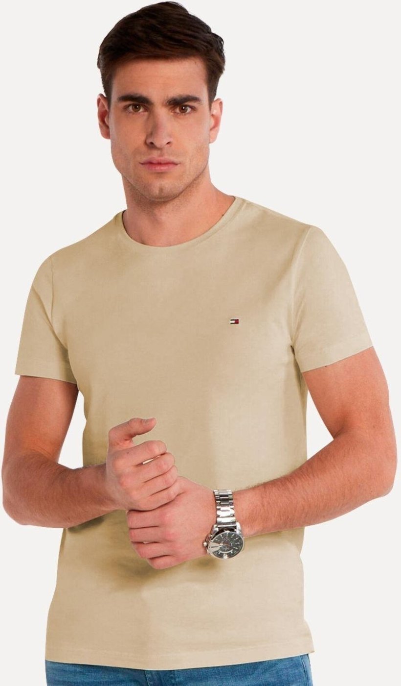 Imagem principal Camiseta Tommy Hilfiger Masculina Essential Cotton Claro cáqui Tommy Hilfiger cáqui