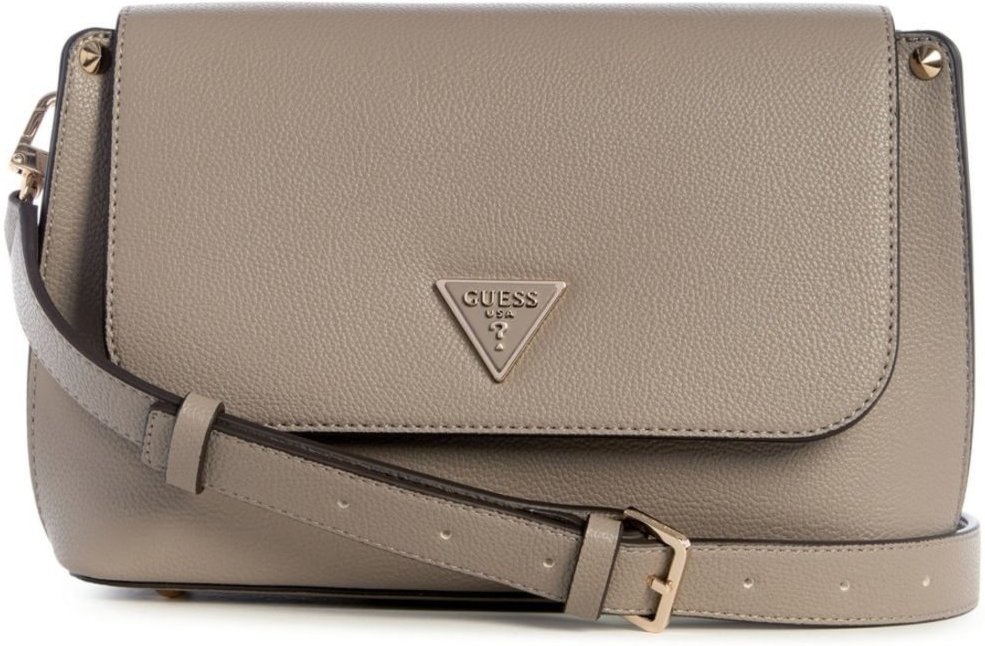 Imagem principal Bolsa Guess Meridian Ii Flap Transversal Bege Logo amarelo Guess amarelo