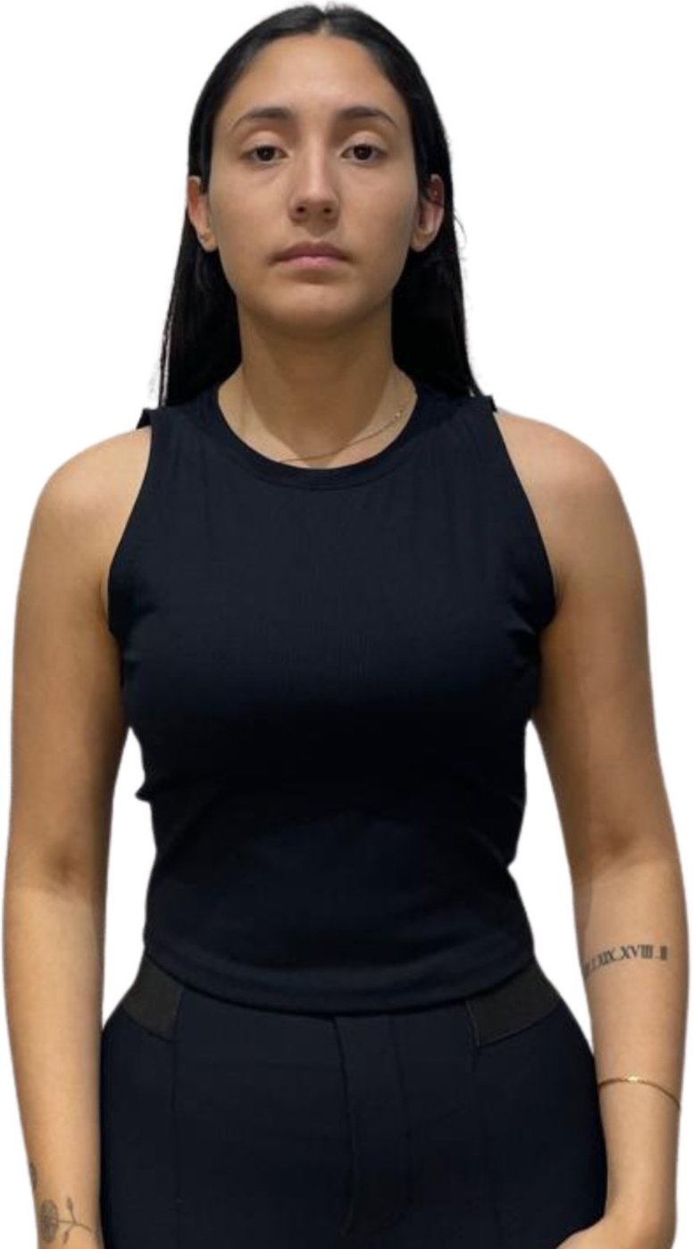 Imagem principal Top Cropped Justo Gola Redonda Flor de Lis preto Flor de Lis preto