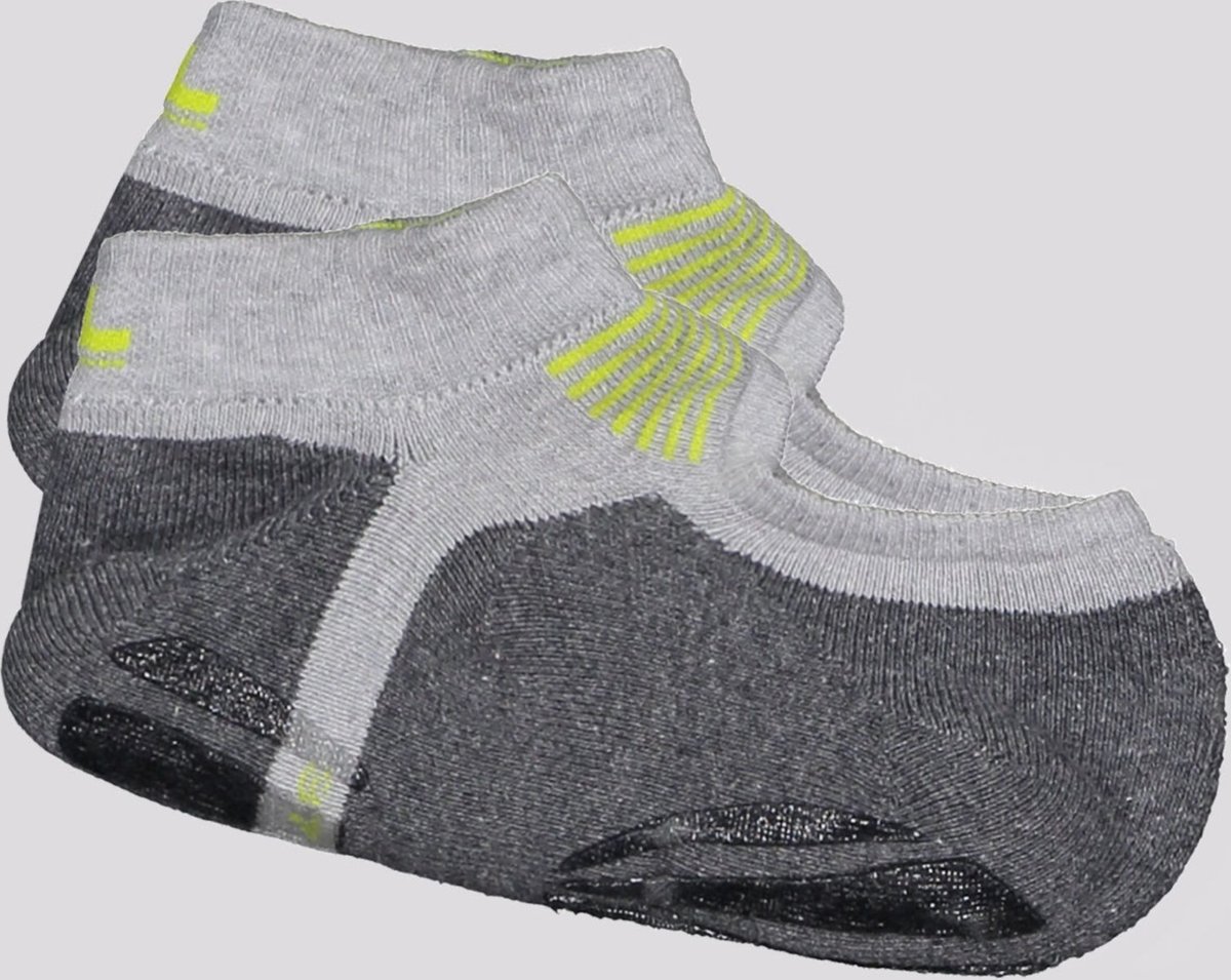 Meia Lupo Performance Sapatilha Pilates Feminina Cinza e Verde