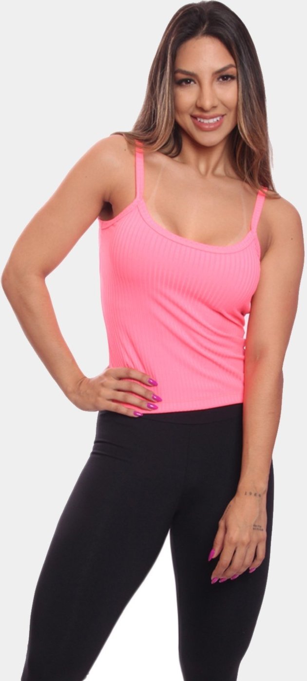 Imagem principal Regata de Alcinha Canelada Feminina Lisa Blusa Blusinha Básica Treino Academia ADRIBEN azul marinho ADRIBEN azul marinho