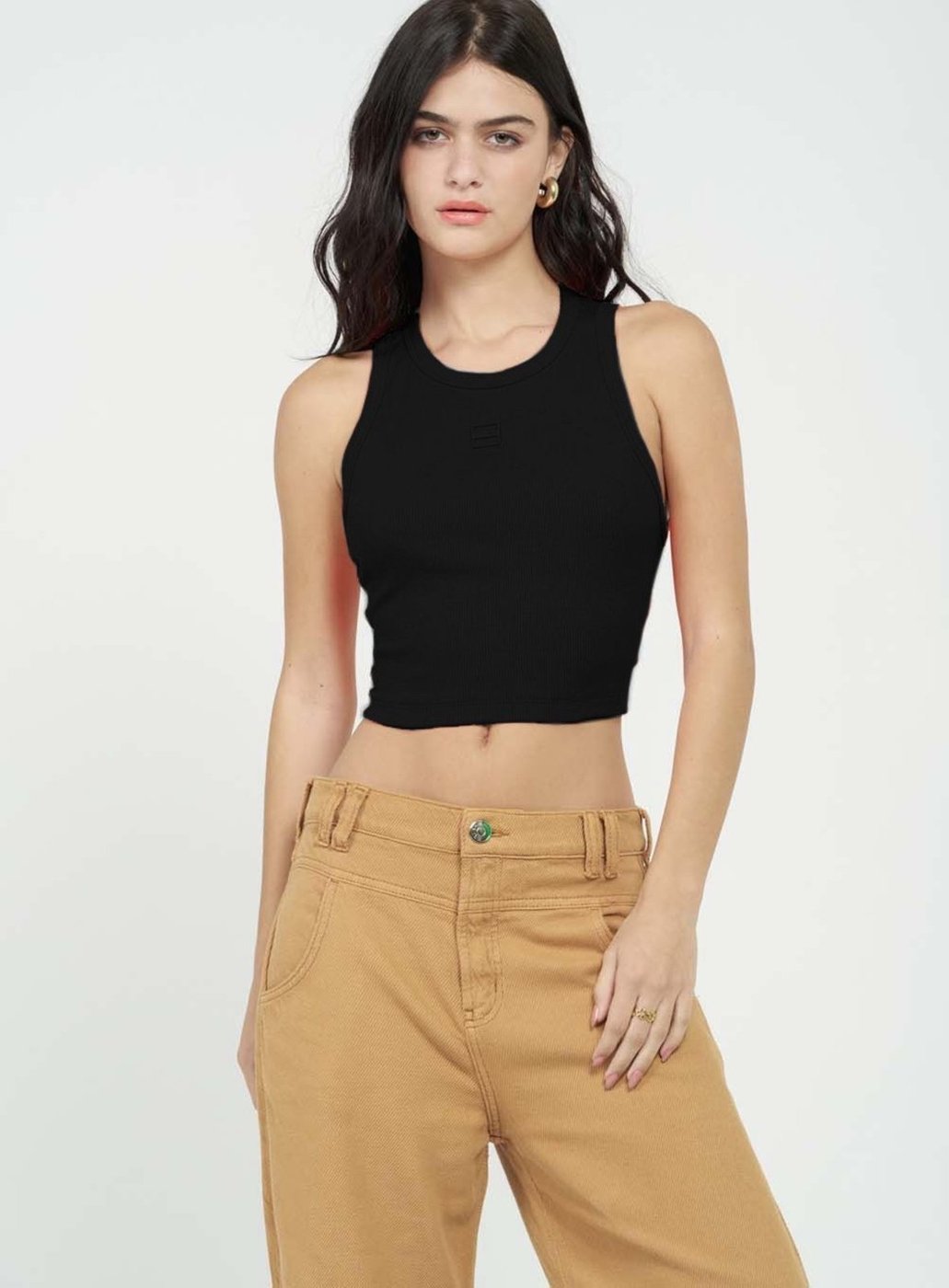 Top Small Canelado com Detalhe Elástico Costas Colcci CLC